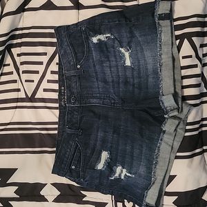 Jennifer Lopez Distressed Jean Shorts